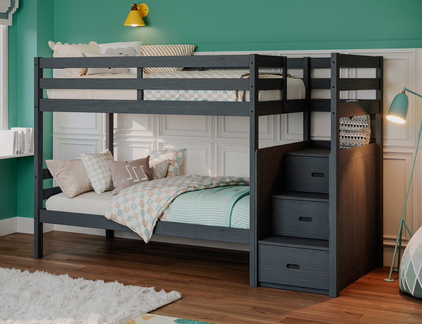 Olivia Twin/Twin Bunkbed with Staircases